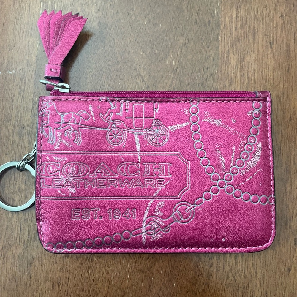 Card, coin case with key fob